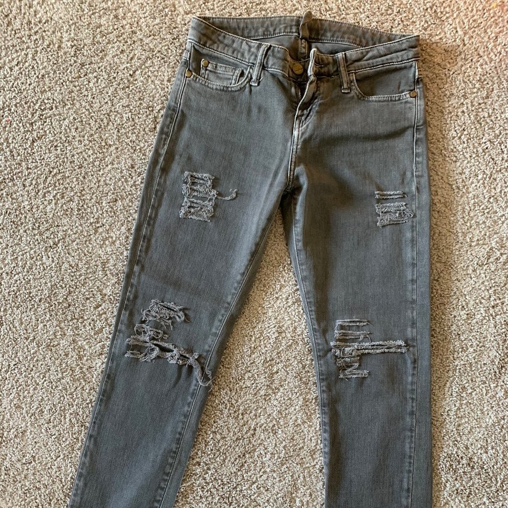 New Parker Smith Jeans Women Grey Size 25